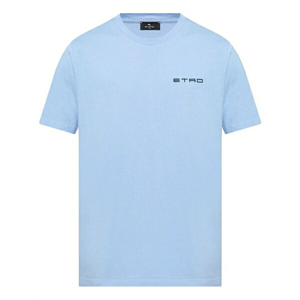 エトロ レディース ティーシャツ トップス Logo-embroidered t-shirt  Blue