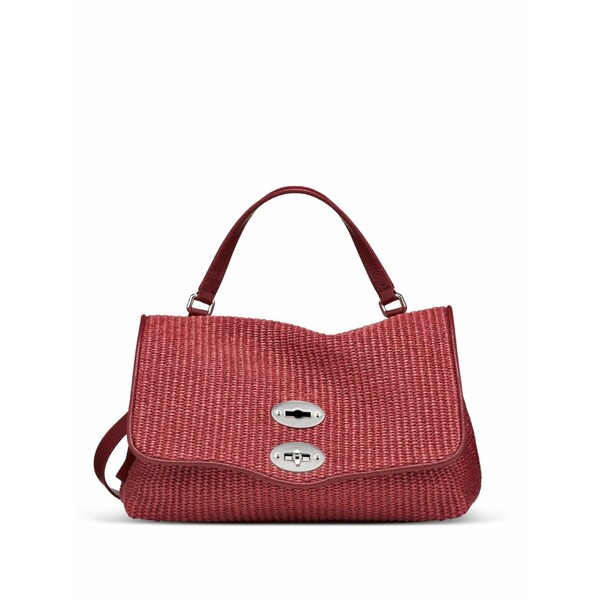 ザネラート レディース トートバッグ 御徒面子 Small postina twist-lock-fastening tote bag Red