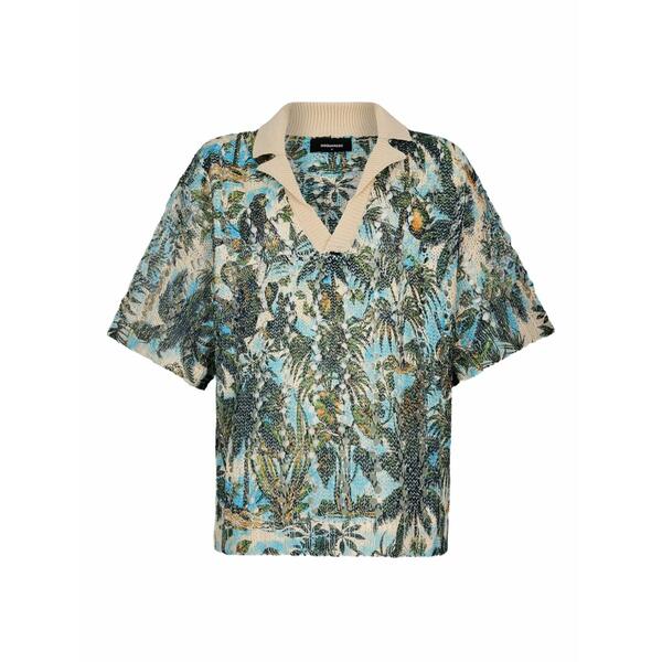 ディースクエアード メンズ ティーシャツ トップス Monkey business knited top Blue