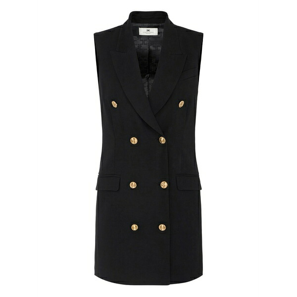 エリザベスフランキ レディース 衣裳 トップス Gabardine mini dress Black