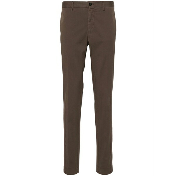 インコテックス メンズ 心地好いズボン下 ボトムス Mid-rise chino trousers Brown