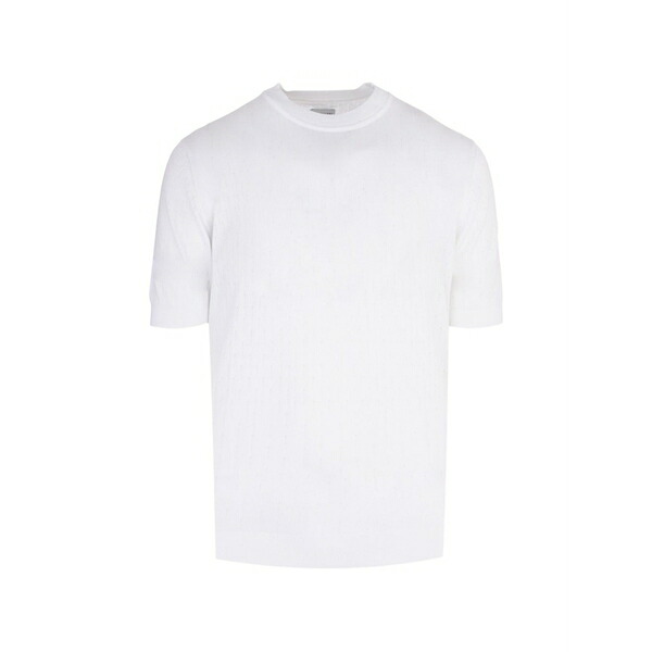 パルジレリ メンズ ティーシャツ トップス Pointelle-knit t-shirt White