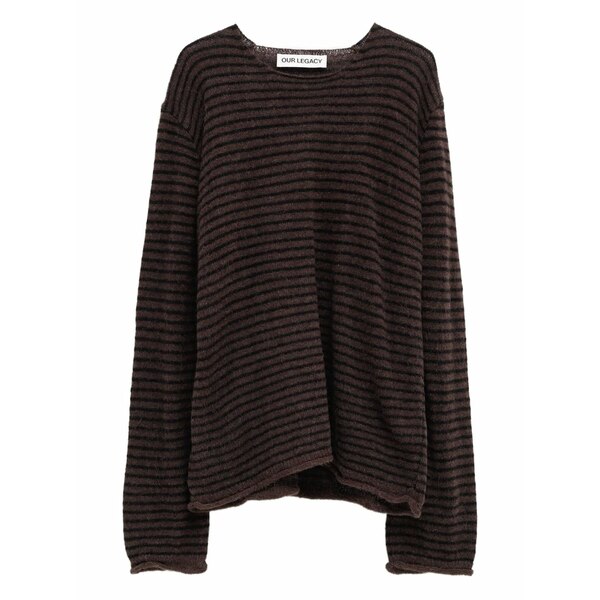 アワーレガシー メンズ 編み物\u0026プルオーバー アウター Rigid striped-pattern sweater Brown