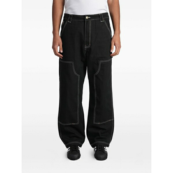 クリーム メンズ 心地好いズボン下 ボトムス Carpenter trousers Black