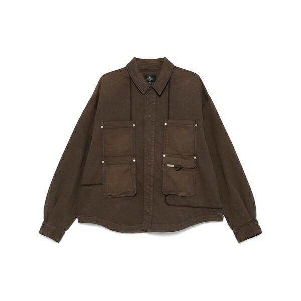 リプレゼント メンズ プルオーバー トップス Workshop shirt  Brown