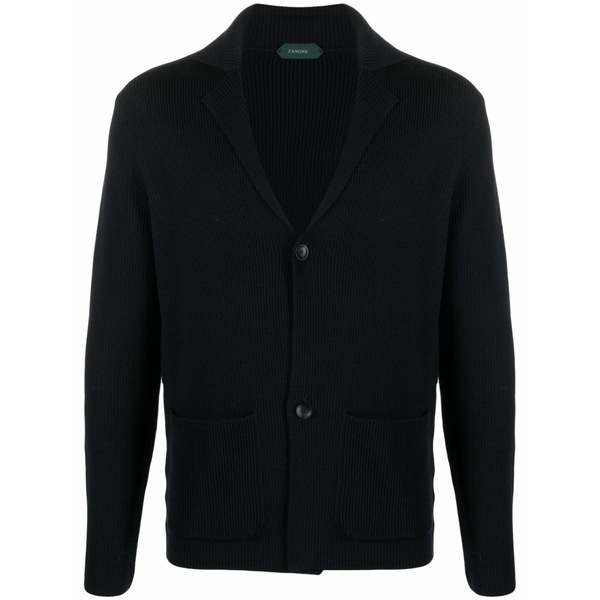 ザノーネ メンズ 上衣＆上衣 アウター Notched-lapels virgin-wool blazer Blue