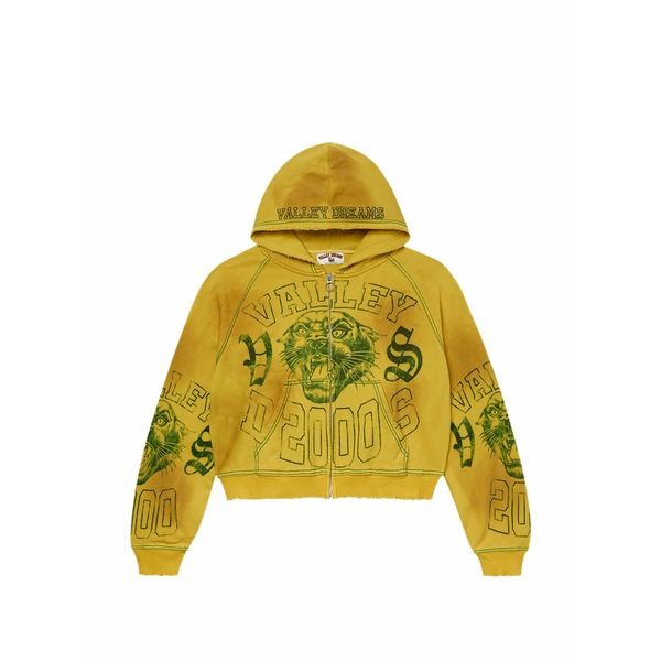 頭を覆う物 メンズ パーカー・スウェットシャツ アウター Zip-up hoodie Yellow