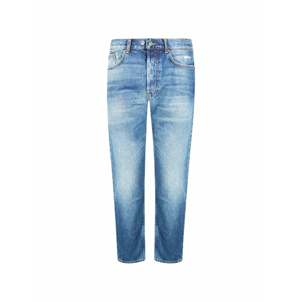 デパートメントファイブ メンズ ジーンズズボン下 ボトムス Distressed patch jeans Blue