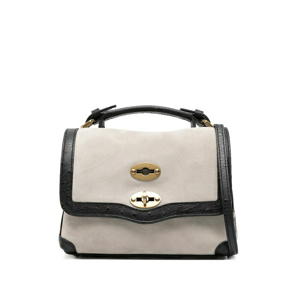 ザネラート レディース ハンドバック 御徒面子 Small postina top-handle satchel bag Grey