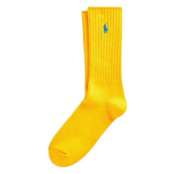 ラルフローレン メンズ ソックス アンダーお召しもの Polo pony ribbed socks Yellow