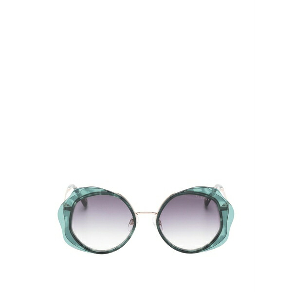 テッドベーカー レディース 黒眼鏡＆アイウェア 付属物 Geometric-frame gradient-lens sunglasses Gold