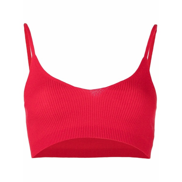 カシミヤ はたご屋 優しいこと レディース 編み物\u0026プルオーバー アウター Alessi cashmere-blend bralette Red