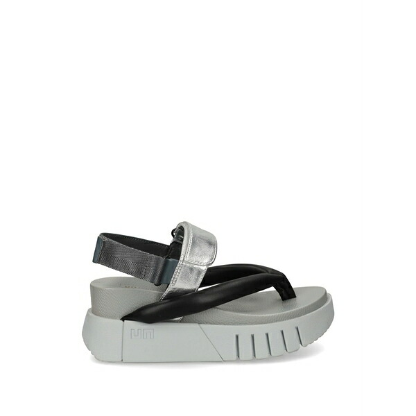 ユナイテッド素っぽんぽん レディース サンダル シューズ Delta tong padded metallic sandals Black