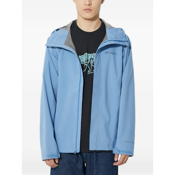 コロンビア メンズ 上衣＆上衣 アウター Hooded zip-fastening lightweight jacket Blue