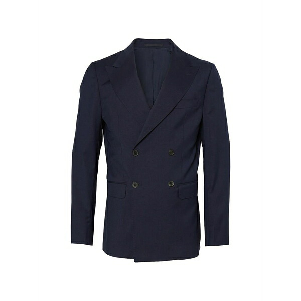 ロウブランド メンズ 上衣＆上衣 アウター Double-breasted peak-lapel blazer Blue