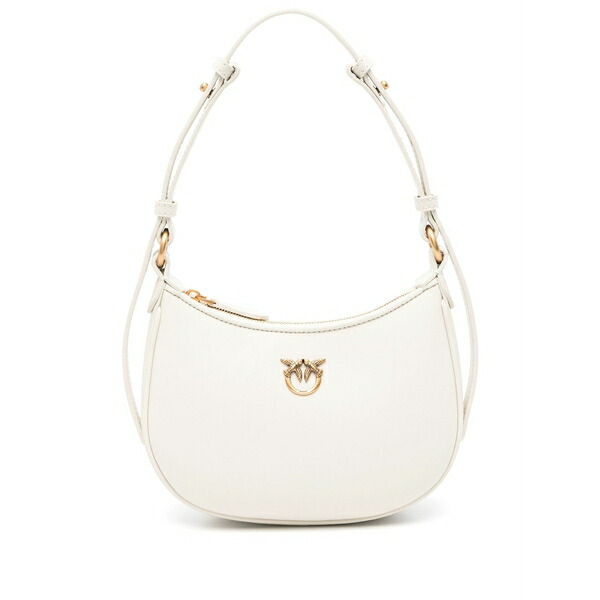 ピンコ レディース ショルダーバッグ 御徒面子 Baby half moon shoulder bag White