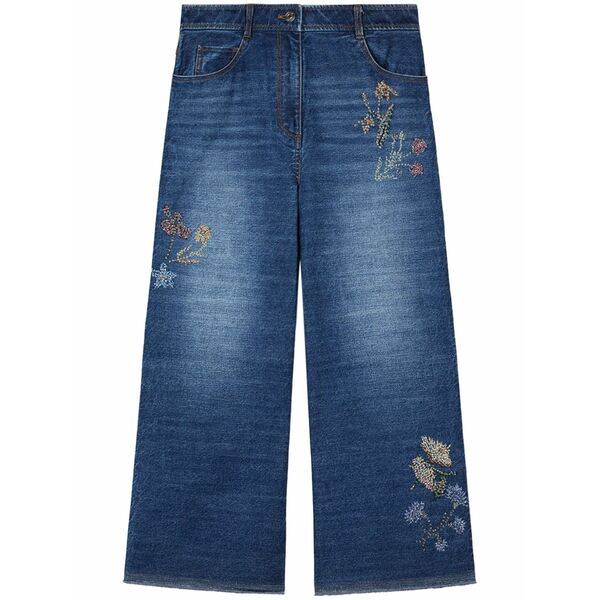 ポーツ 1961 レディース ジーンズズボン下 ボトムス Floral fantasy jeans  Blue