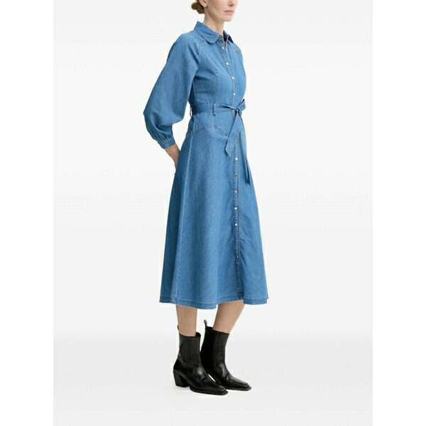 バッシュ レディース 衣装 トップス Belted denim shirt dress Blue