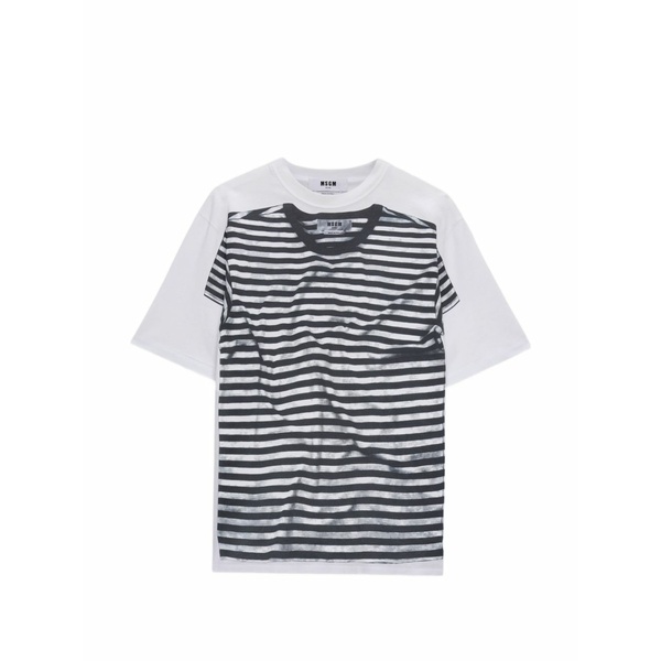 エムエスジイエム レディース プルオーバー トップス Graphich-print t-shirt White