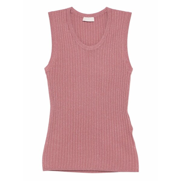 リュージョー レディース カットソー トップス Ribbed top Pink