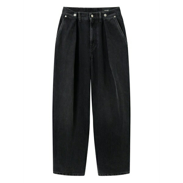 アクセルアリガト レディース ジーンズズボン下 ボトムス Pleated-pockets wide-leg jeans Grey