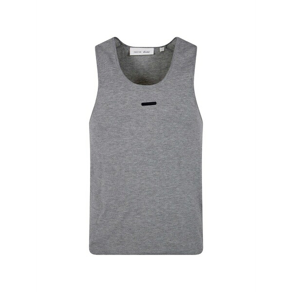 エフオージーエッセンシャルズ レディース カットソー トップス Logo-patch tank top Grey