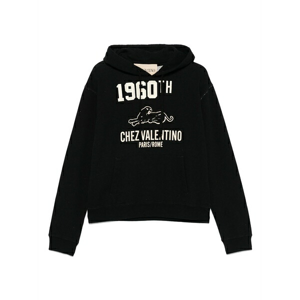 ヴァレンティノ ガラヴァーニ メンズ パーカー・スウェットシャツ アウター Logo-print hoodie  Black