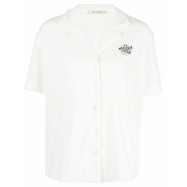 トレシシール レディース ティーシャツ トップス Embroidered-logo short-sleeve shirt White