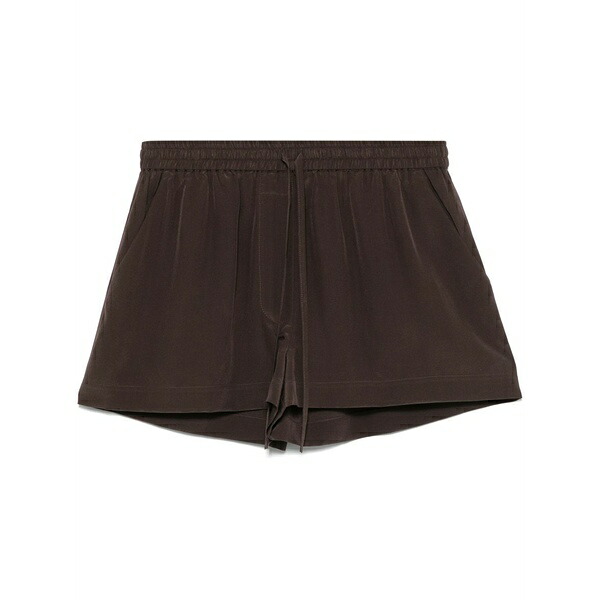 パロッシュ レディース 心地よいズボン下 ボトムス Silk shorts  Brown