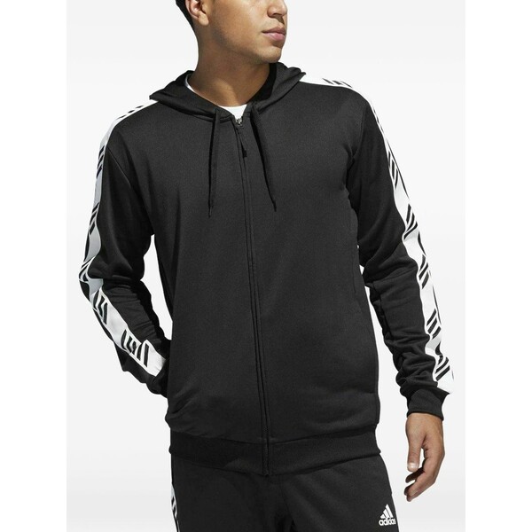 アディダス メンズ パーカー・スウェットシャツ アウター Zip hoodie Black