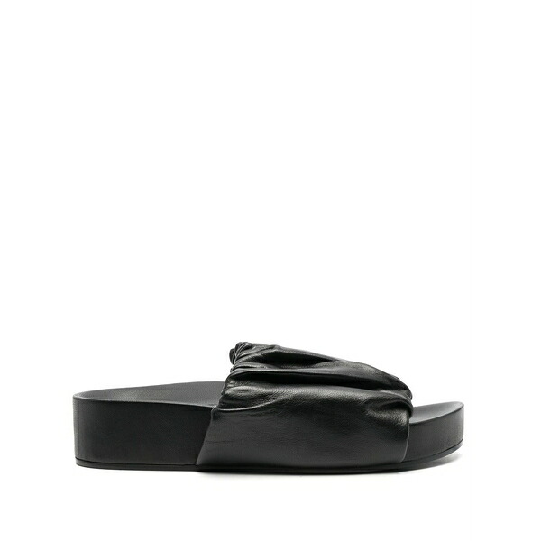 ジル・サンダー レディース サンダル シューズ Leather platform sandals  Black