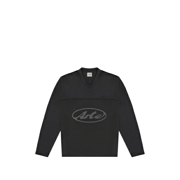 アルテ アンベルス メンズ ティーシャツ トップス V-neck logo t-shirt Black