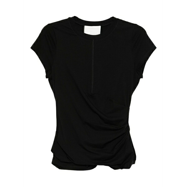 スリーワンフィリップリム レディース プルオーバー トップス Draped t-shirt Black