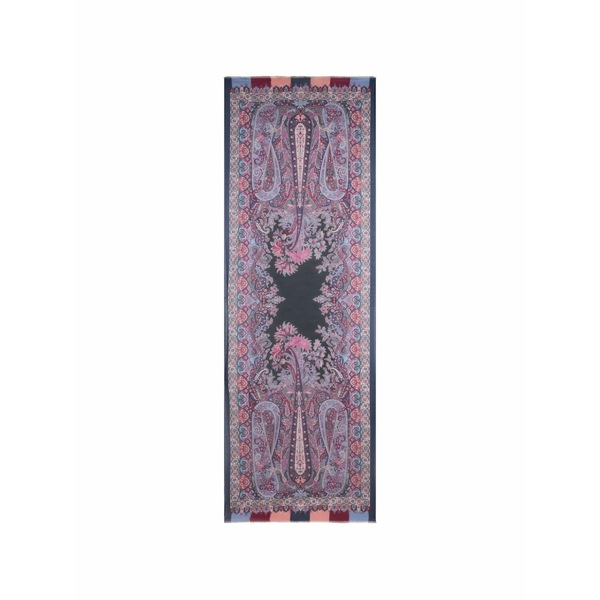エトロ メンズ えり巻き・袈裟・えり巻き 付属物 Floral paisley-motif scarf Purple