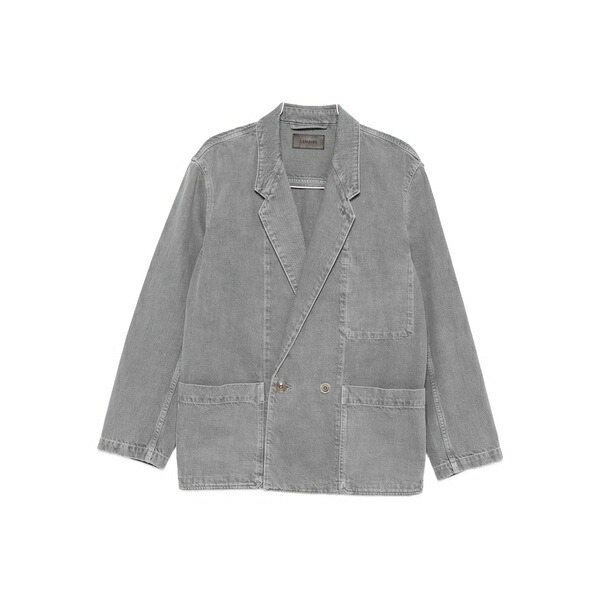 ルメール メンズ 上衣＆上衣 アウター Double-breasted patch-pocket blazer Grey
