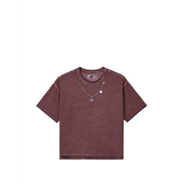 イズエ レディース プルオーバー トップス Chain-detail t-shirt Purple