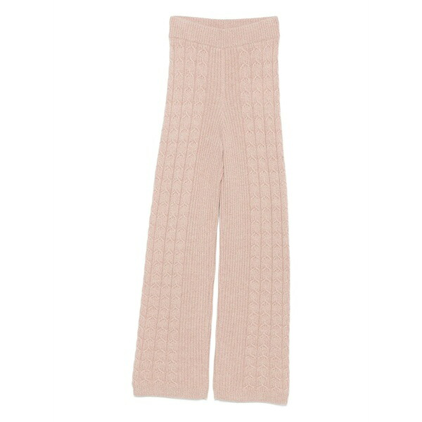 アグノラ レディース カジュアルパンツ ボトムス Cable-knit trousers Pink｜asty 141,400円