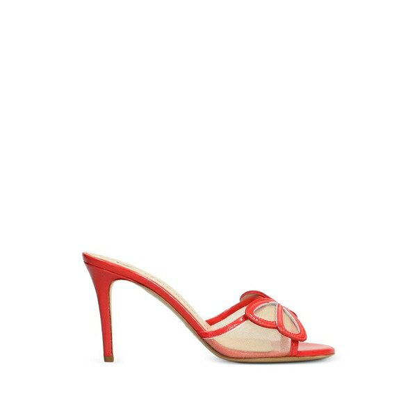 ファビオ ルスコーニ レディース サンダル シューズ Bow-detail mesh mules Red