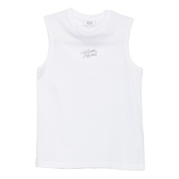 住み家 稲荷 レディース カットソー トップス Metallic tank top White