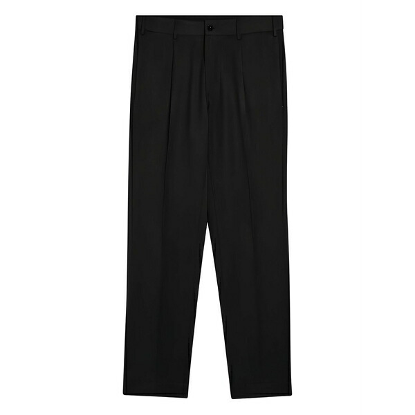 サンタニエロ メンズ 心地よいズボン下 ボトムス Tailored cropped trousers Black