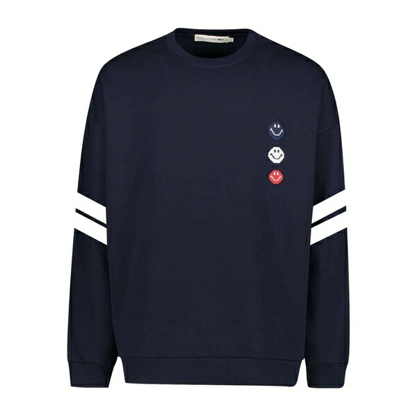 ジョシュア サンダース メンズ パーカー・スウェットシャツ アウター X smiley￠ stripe-detail sweatshirt Blue