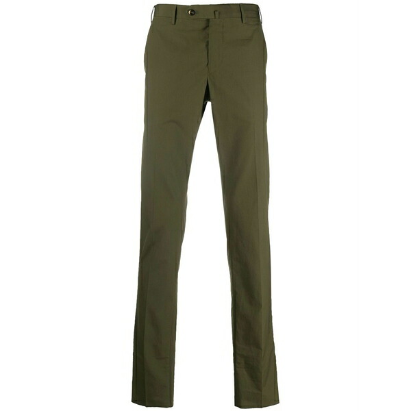 PTトリノ メンズ 心地好いズボン下 ボトムス Straight-leg tailored trousers Green