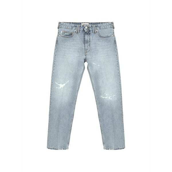 循環過程 メンズ 心地好いズボン下 ボトムス Five-pocket straight-leg jeans Blue