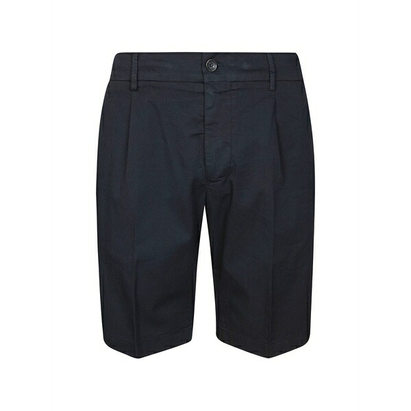 ビーエイブル メンズ 心地好いズボン下 ボトムス Richard pleated-front shorts Blue