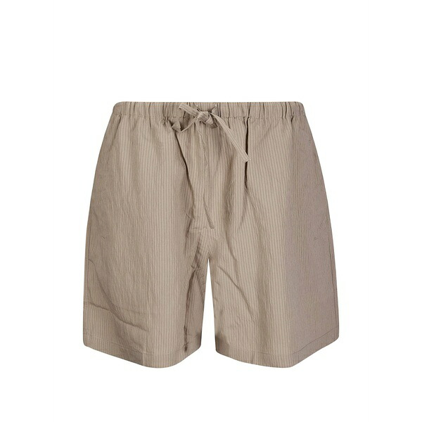住みか 稲荷 レディース 心地好いズボン下 ボトムス Striped elasticated shorts Neutrals