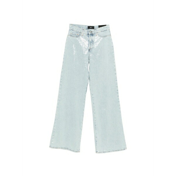 7フォーオールマンカインド レディース ジーンズズボン下 ボトムス Sequin straight-leg jeans Blue