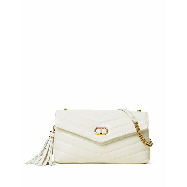 ツイン書き割り レディース ショルダーバッグ 御徒面子 Medium dreamy shoulder bag White