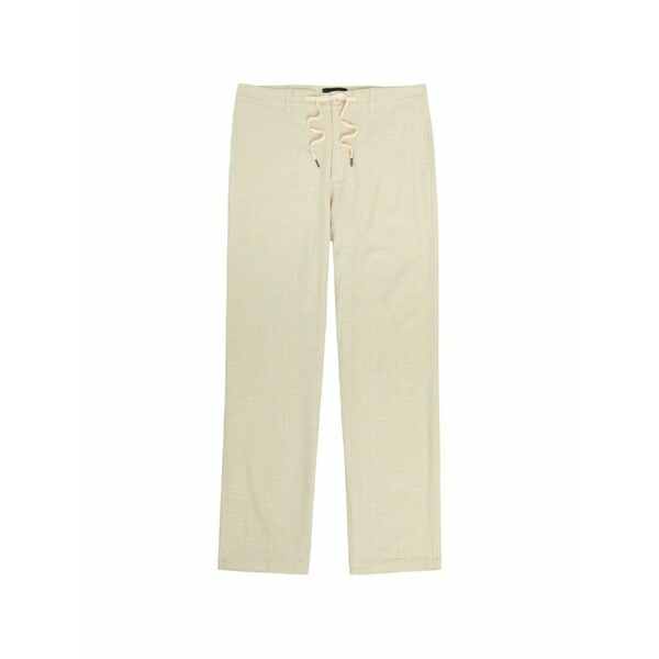 ページ メンズ 心地よいズボン下 ボトムス Drawstring-waist slub-texture trousers Neutrals
