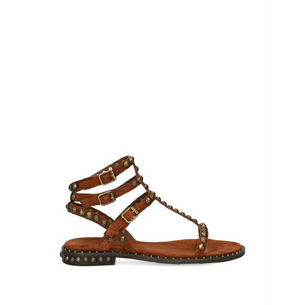 アッシュ レディース サンダル シューズ Play stud-embellished sandals Brown｜asty