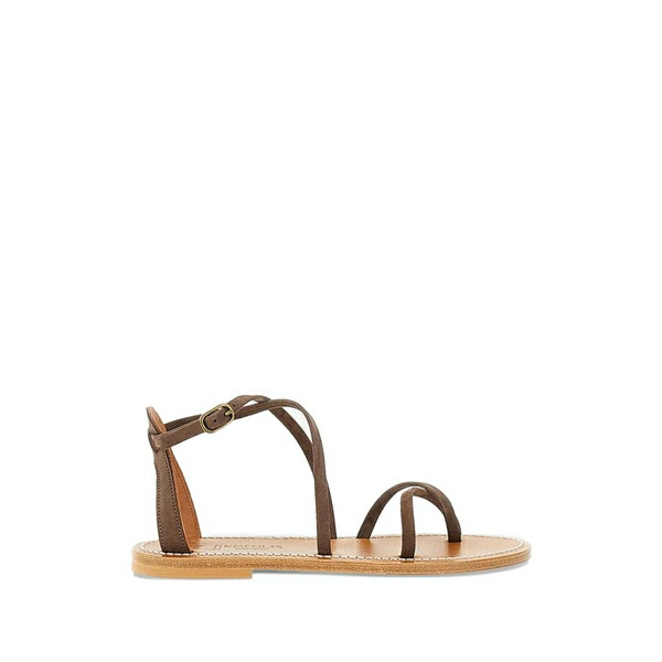 鉄道車両・万力 レディース サンダル シューズ Strappy buckle-fastening sandals Brown